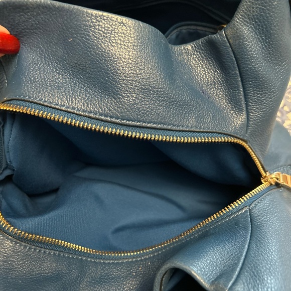 Coach Blue Leather Shoulder Bag - Picture 9 of 14